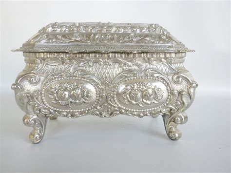 silver plated metal box|silver jewelry boxes.